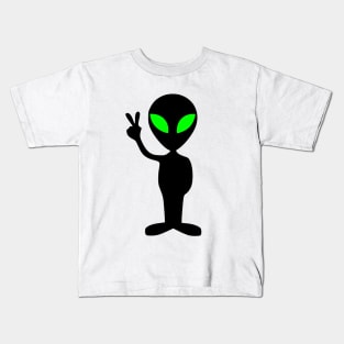 Peace Alien Kids T-Shirt